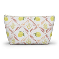 Lemon Tile Accessory Pouch w T-bottom in Pink